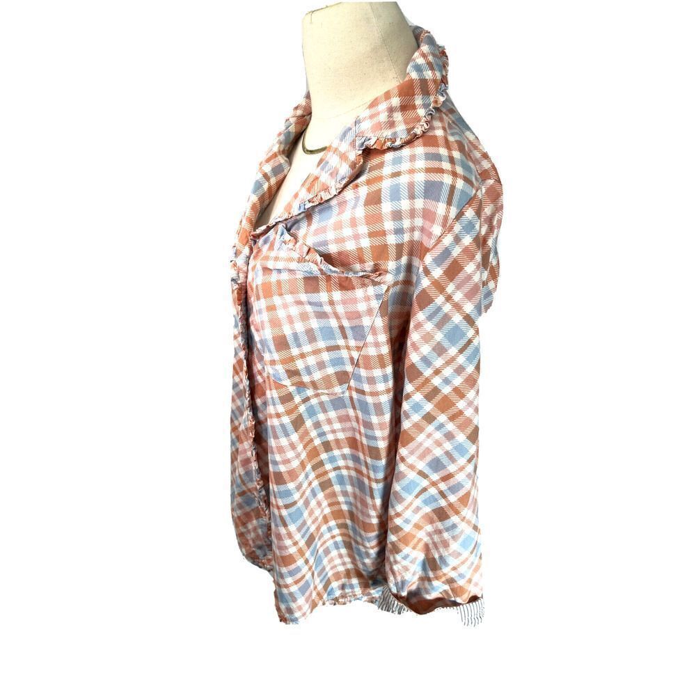 Soft Surroundings Flannel Plaid Pajamas 2 piece PJ Set Plaid Medium Top Pants - Picture 7 of 14